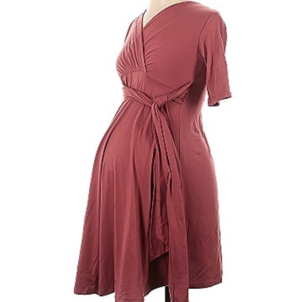 Mother Bee/Maternity Solid Blush 
Casual Dress Size L